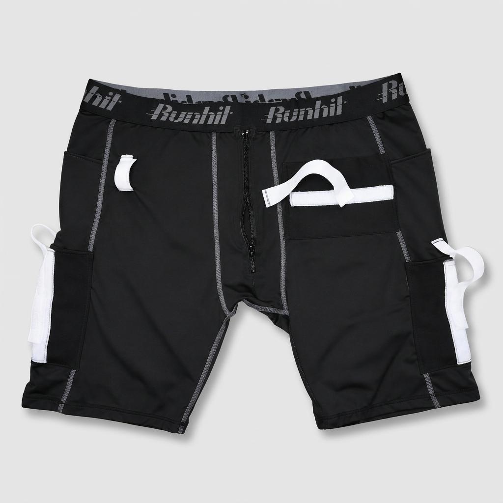 Men's LVAD 3 Shorts, front view with battery and controller pockets