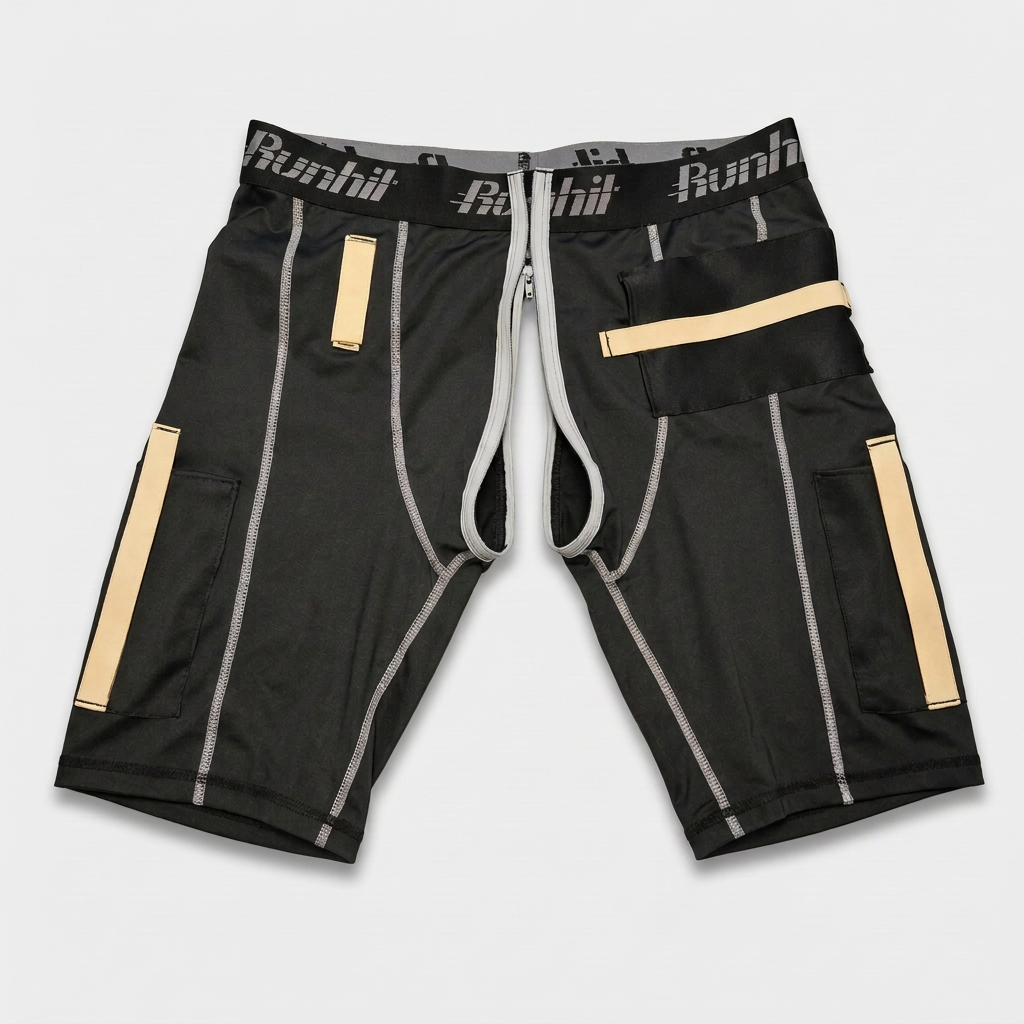 Women's / Unisex LVAD 3 Shorts with front-to-back zipper opened